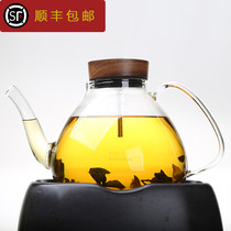 Taiwan Yilong heat-resistant thickened glass kettle Filter temperature-sensitive boiling water tea kettle Electric ceramic stove Kung fu flower tea tea maker