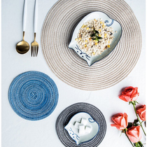 Net red anti-scalding western food table mat round plate mat sand pot mat heat insulation mat tea mat coaster household non-slip bowl mat