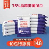 75%alcohol wipes disinfection and sterilization Childrens portable independent small packaging mini portable sanitary wipes