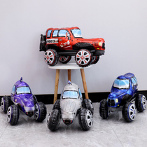 Car police car racing off-road vehicle shape aluminum film children assembly balloon scene decoration boy birthday balloon