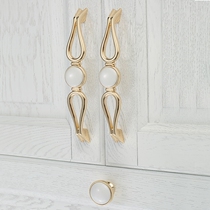 Eurostyle ceramic handle cabinet door cabinet door handle drawers cabinet shoes cabinet golden wardrobe door handle single hole brief
