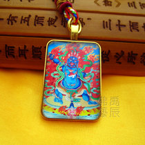 YC23A7 boutique ancient gold copper diamond hand Bodhisattva thangka gem Buddha statue carry pendants ornaments