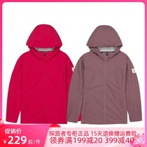 Pathfinder Softshell Jacket Woman Autumn Winter Outdoor Windproof breathable warm and warm even cap travel jacket TAEI92404
