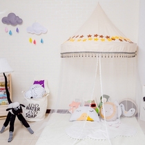 Nordic style Childrens tent Bed tent bed curtain Indoor game room Baby reading corner Half moon photography toy room