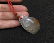 Jade Ruyi Pendant Yunnan Huanglong Jade Ice Chicken Oil Yellow Ruyi Jade Pendant Natural Jade Mens and Womens Necklace