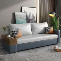 Foldable wood technology cloth sofa bed Nordic living room 2021 new multifunctional small apartment single double