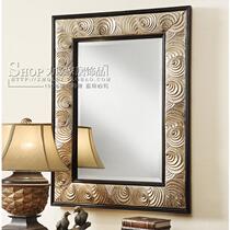 American wall-mounted entrance living room decorative mirror fireplace background wall art hanging painting bathroom bathroom wash mirror custom