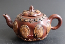 Yixing purple clay teapot pure hand-made Teapot tea set household famous authentic Purple mud antique pot Chen Mingyuan model