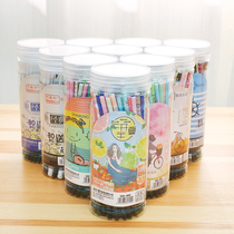 Student office stationery 80 barrels of water refill 0 5 full needle tube 0 38 black middle sex pen core universal replacement core