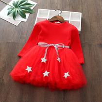 Baby girl long sleeve dress baby 2 foreign gas 3 princess dress one year old dress little girl spring and autumn dress
