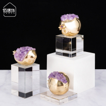 Model room light luxury pomegranate ornaments living room TV cabinet wine cabinet sales section floating window high-grade crystal ornaments