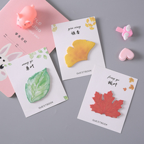 Leaves convenience post South Korea N sub-tear to sign students with poo-sign paper portable remember post message paper