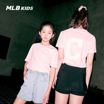 MLB official parent-child adult mens and womens printed T-shirt thin foreign style classic fashion loose sports short sleeve summer