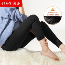 Yiyang womens pants 2020 autumn and winter New plus velvet padded leggings elastic elastic waist magic pants