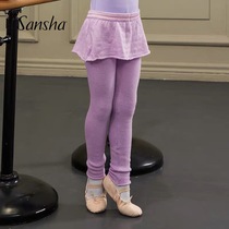 Sansha French Sansha girl knit skirt warm trousers autumn and winter ballet fake two childrens dance clothes
