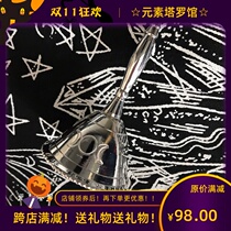 Imported Triple Moon Altar Bell silver moon phase rattle