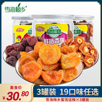 Xuehai Meixiang canned plum 3 cans of candied fruit dried fruit casual snacks sour plum plum meat half plum apricot