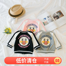 Male and female children long sleeves jacket Spring and autumn baby clips Kick-shirt bread Superman baby blouses with children in a sweatshirt for outings