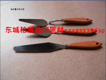 Silk-print stainless steel ink-in-knife prismatic wood handle with oil knife prismatic oil knife 1021 ash oil knife 1015 ash oil knife
