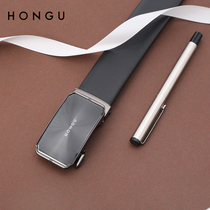 Red Valley mens belt head layer cowhide soft surface leisure belt mens business automatic buckle youth Joker belt tide