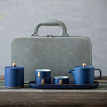 Tea set suit Home Ceramics High-end Tea Cup Cup Sub minimalist Luxurious Travel Portable Bag Style Female Kongfu Tea Furniture