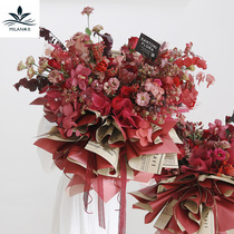 Korean-style flower paper two-color cowhide Oya paper waterproof flowers gift wrapping paper material double-sided English Ouya paper