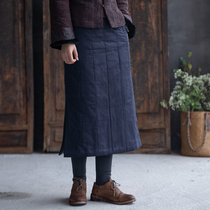 (Good Things set) mo shang hua kai original white quilted skirt cotton liner