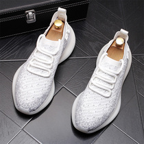 Tide brand Star coconut shoes men fly woven mesh summer breathable Korean version of Joker sports leisure dad shoes