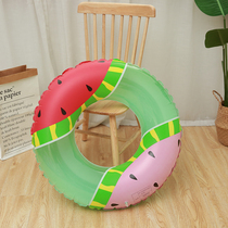 Summer new two-color round watermelon swimming ring childrens swimming ring adult universal lifebuoy underarm floating ring