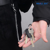 Stainless steel key chain mens waist hanging anti-loss long chain lock spoon burglar-proof long chain sub-pendant ring key buckle