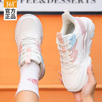 361 womens shoes 2023 spring new leather sneakers 361 degrees lightweight running shoes winter casual shoes women