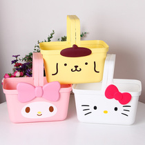 Net red cute portable bath basket bathroom bath basket plastic bath basket bathroom storage basket bath basket
