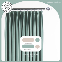 Three thousand gold curtains simple living room 2020 new 100 full shading soundproof bedroom ins Wind light luxury new Chinese style