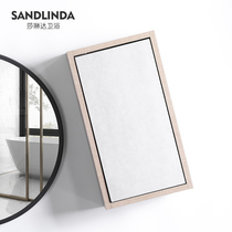 Multi-layer solid wood bathroom mirror side cabinet side cabinet wall-mounted small toilet storage cabinet narrow hanging cabinet