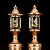 Yuantong Buddha with pure copper Crystal Heart Sutra shrine lanterns lotus lanterns Buddha lanterns for Buddha lanterns