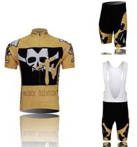 2014 Skeleton MUSICK TELEVITION summer riding suit sweating short-sleeved cycling suit short suit men
