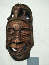  Shushan wood carving Nuo carving Nuo drama Nuo God Nuo mask Face mask grimace face Nuo dance Nuo festival performance 30cm