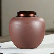 Zun pot purple sand tea jar Tin mouth jar Sealed portable storage tea jar Raw ore old purple clay large-capacity tea jar