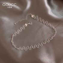 High-end sense necklace female chocker clavicle chain Light luxury niche design ins tide white necklace neck jewelry