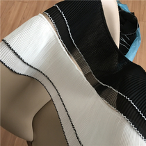 2020 quality time fabric black and white double layer thickened autumn and winter pleated skirt skirt cuff lace accessories