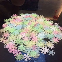 3d three-dimensional luminous snowflake wall stickers childrens room ceiling decoration living room luminous fluorescent stars bedroom sticker