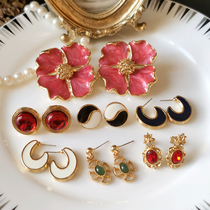 vintage overseas custom antiques modern replica Joker gold-plated anti-allergy earrings