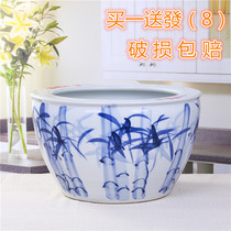 Ceramic fish tank Jingdezhen large fish basin Water lily lotus basin Turtle basin Household ornaments floor-to-ceiling lucky Feng Shui