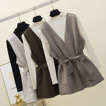 Knitwear sweaters warm spring and autumn hitch 2021 new fur The waistcoat bottom sweater suit closets and outwear the women
