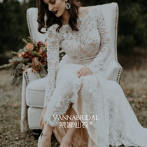 Retro lace outdoor photography wedding photos lawn wedding light wedding dress bohemian bride out yarn