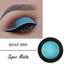 Solid color matte blue eye shadow pearlescent stage eye makeup peacock blue blue color Halloween ghost