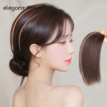 Real hair pad hair patch female head wigs are indistinctly attached to both sides thicker pad hair growth fluff gear