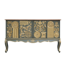 American light and luxurious solid wood Xuanguan cabinet entrance partition Decorative Cabinet Door Hall Storage Containing Side Cabinet Aufa-Style Dining Side Cabinet