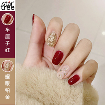 Car centile red nail polish rubber 2022 new autumn and winter display white pops shiny net red pop color meatshop special