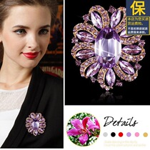 Crystal corsage female European niche creative design sense simple brooch suit cheongsam fashion versatile pin accessories